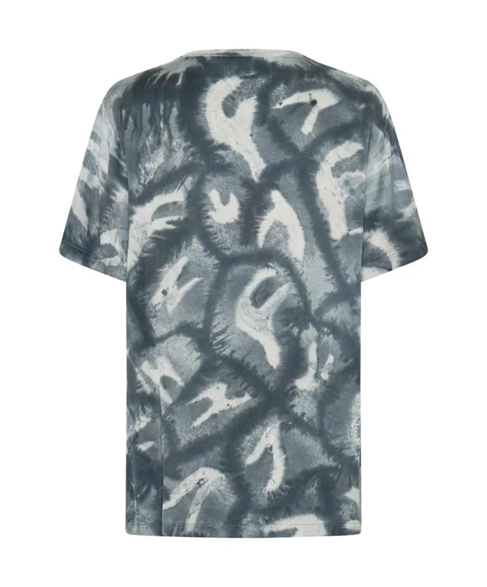 One Teaspoon Basic Tees Women Reflection Hand Printed Satin Tee