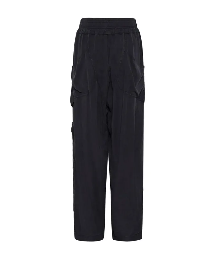 One Teaspoon Bottoms Women Charcoal Tencel Zipped Parachute Pants