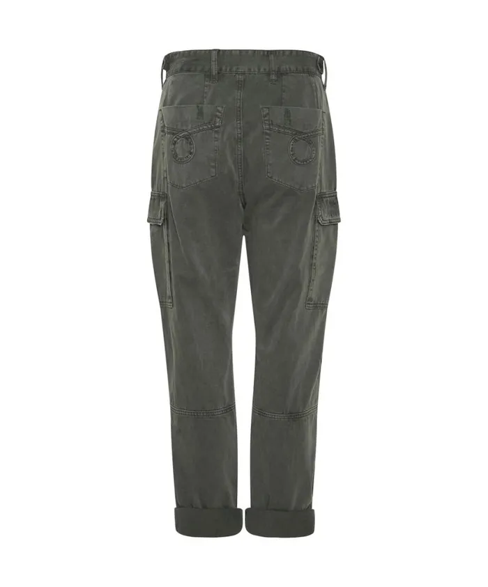 One Teaspoon Bottoms Women Dark Khaki Cargo Motion Denim Jeans