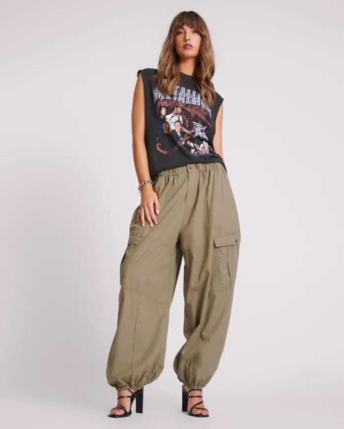 One Teaspoon Bottoms Women Khaki Utility Flight Pants
