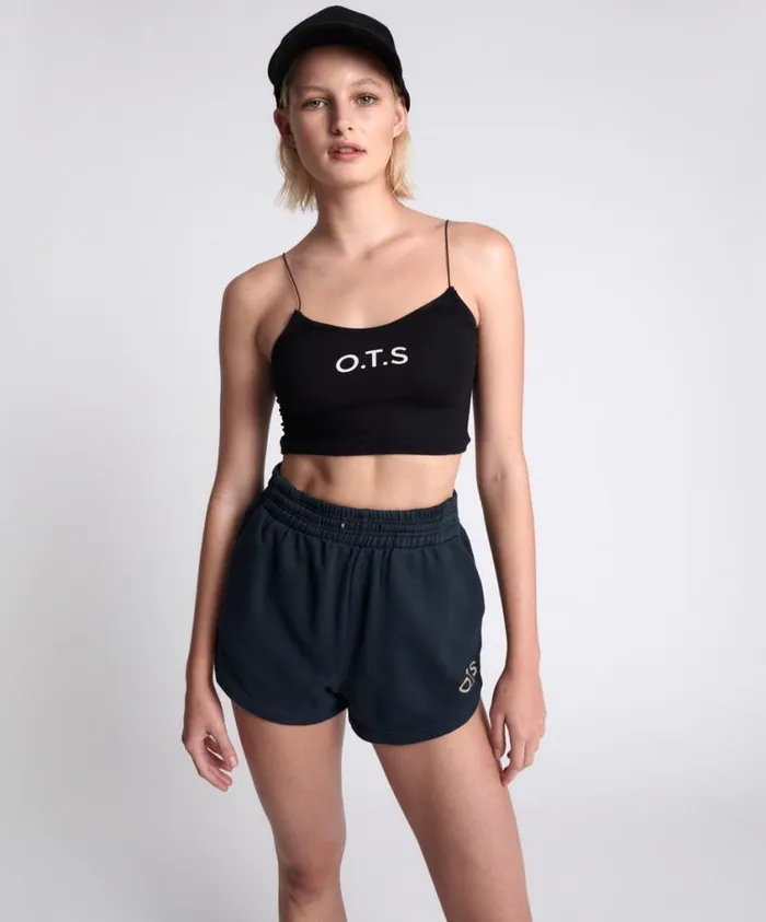 One Teaspoon Bottoms Women OTS High Waist Hustle Shorts Black