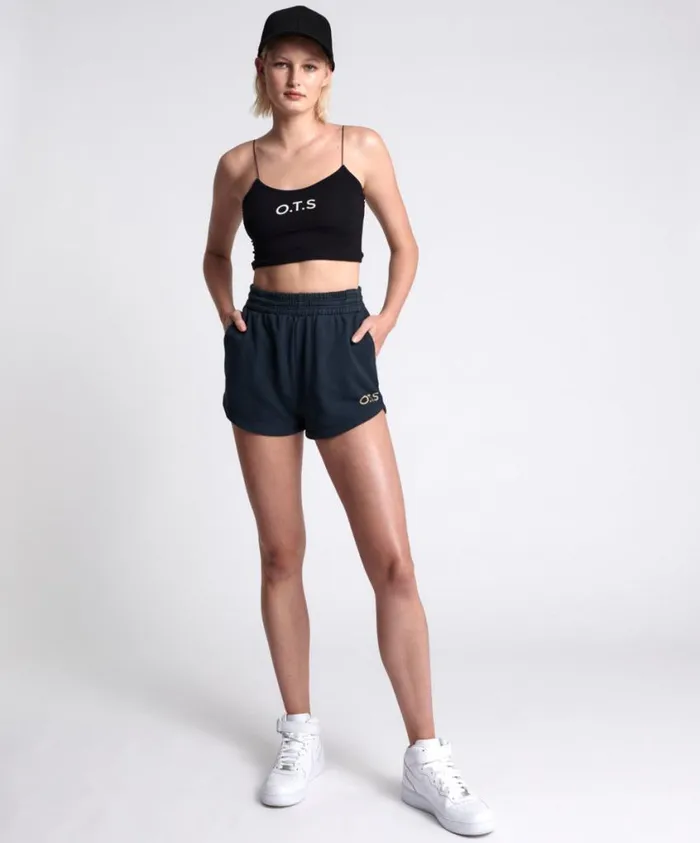 One Teaspoon Bottoms Women OTS High Waist Hustle Shorts Black