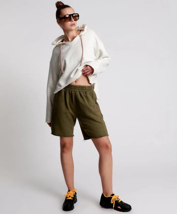 One Teaspoon Bottoms Women Ots Khaki High Waist Kick Shorts