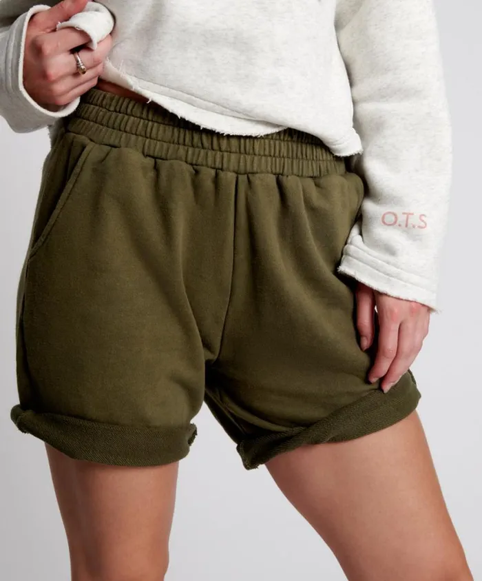 One Teaspoon Bottoms Women Ots Khaki High Waist Kick Shorts