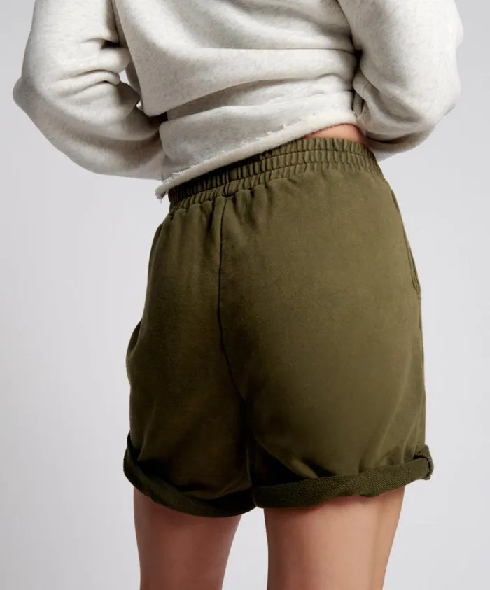 One Teaspoon Bottoms Women Ots Khaki High Waist Kick Shorts