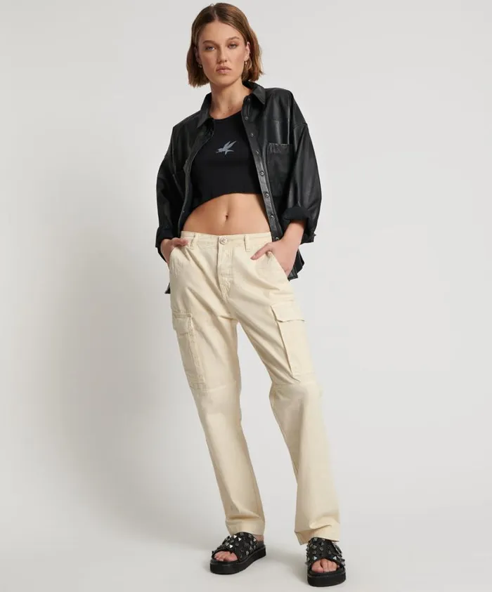 One Teaspoon Bottoms Women Sand Cargo Motion Denim Jeans