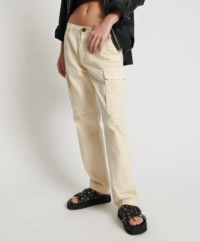 One Teaspoon Bottoms Women Sand Cargo Motion Denim Jeans