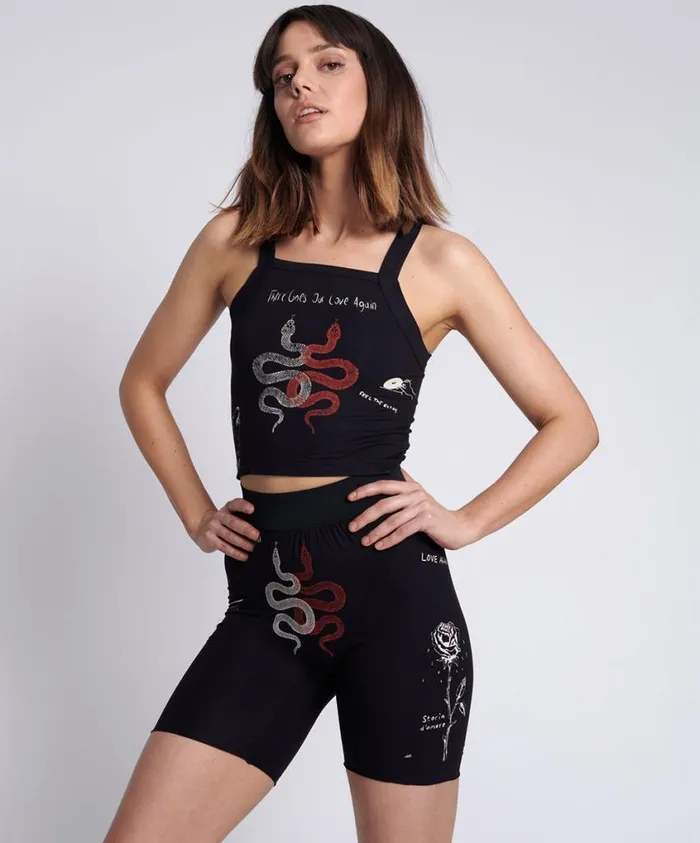 One Teaspoon Bottoms Women Tattoo Bike Shorts