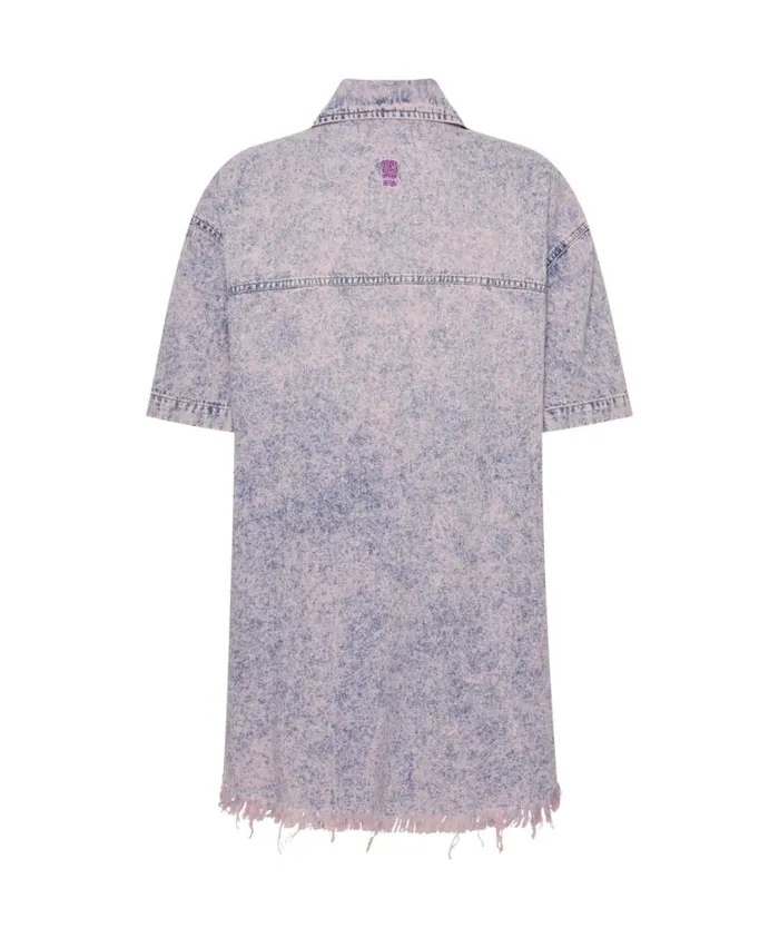 One Teaspoon Denim Dresses Women Candy Acid Paris Denim Shirt Dress