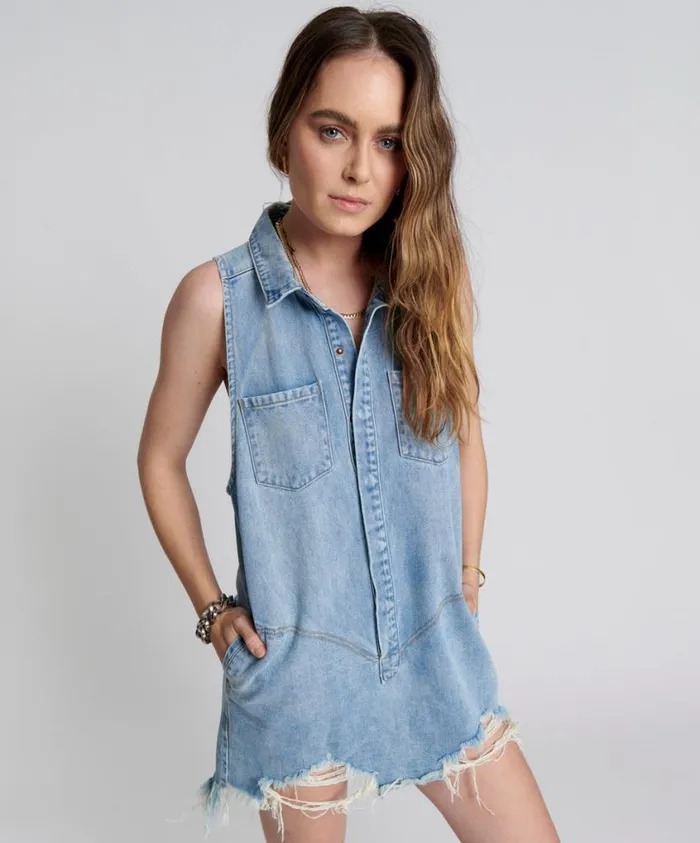 One Teaspoon Denim Dresses Women Hendrixe Braxton Denim Dress