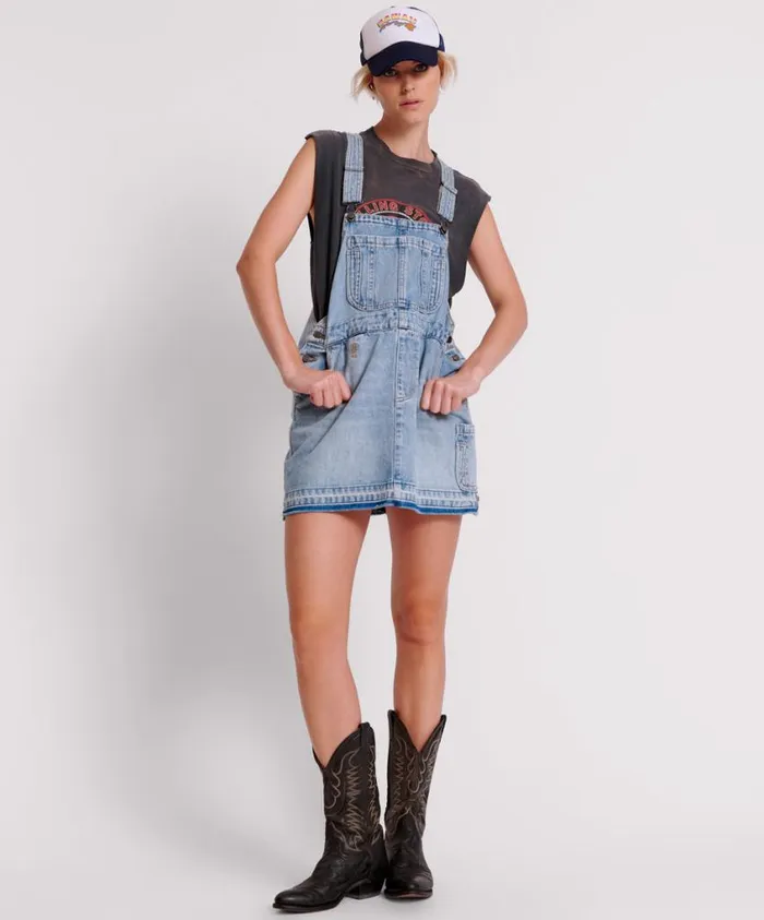One Teaspoon Denim Dresses Women Hendrixe Stanton St Mini Denim Dress