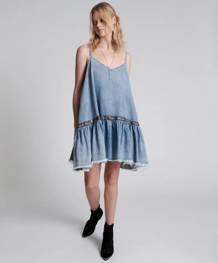One Teaspoon Denim Dresses Women Iconic Hollywood Hills Denim Dress