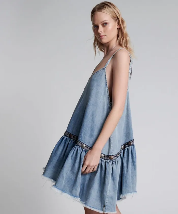 One Teaspoon Denim Dresses Women Iconic Hollywood Hills Denim Dress
