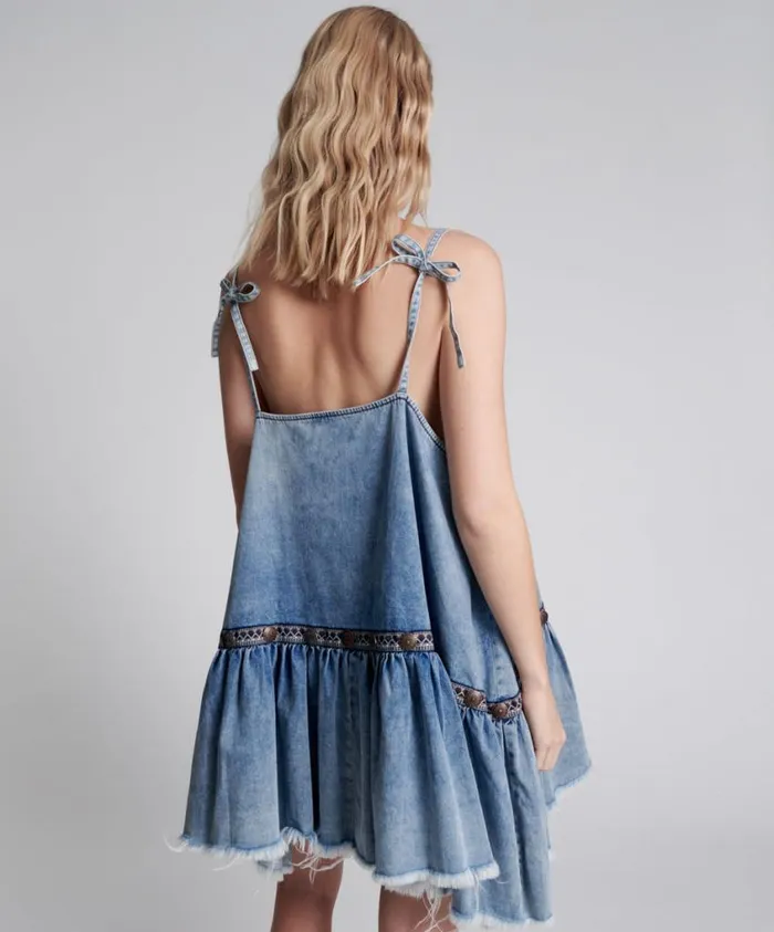 One Teaspoon Denim Dresses Women Iconic Hollywood Hills Denim Dress