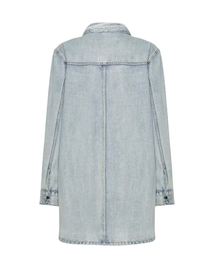 One Teaspoon Denim Dresses Women Kansas Blue Trucker Shirt Dress