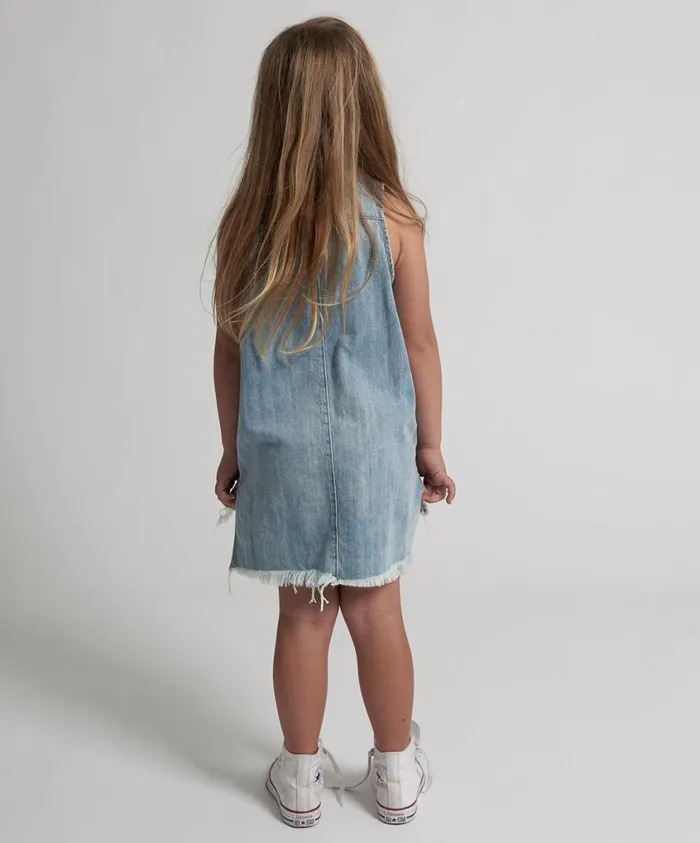 One Teaspoon Denim Dresses Women Kids Hustler Mini Braxton Dress Blue
