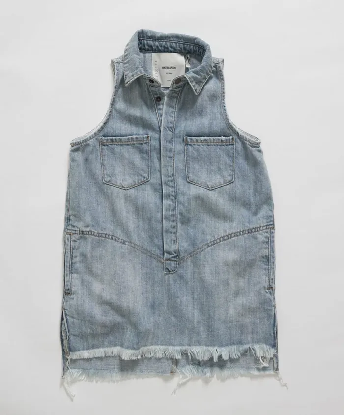 One Teaspoon Denim Dresses Women Kids Hustler Mini Braxton Dress Blue