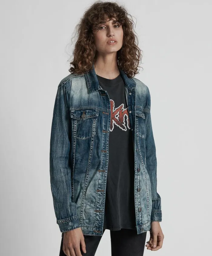 One Teaspoon Denim Jackets Women Blue Maiden All Star Denim Jacket