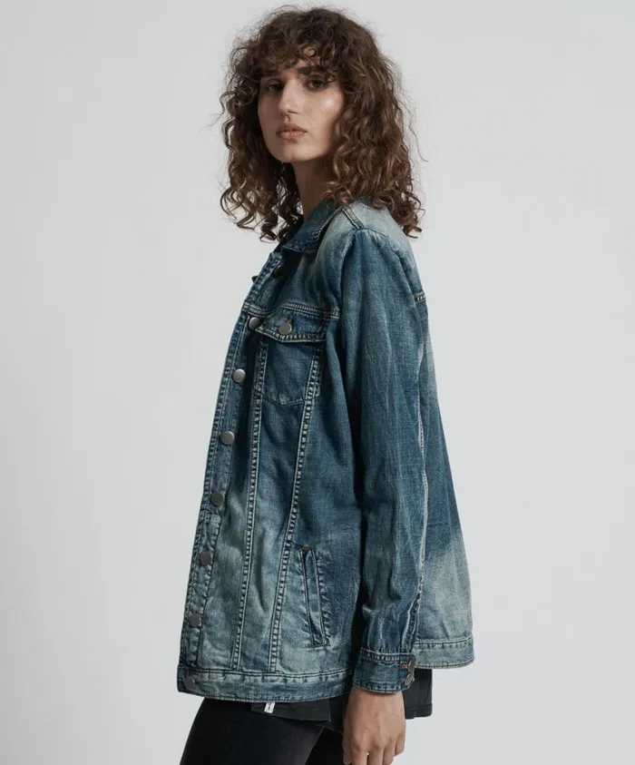 One Teaspoon Denim Jackets Women Blue Maiden All Star Denim Jacket