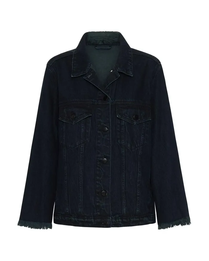One Teaspoon Denim Jackets Women Crystal Rock N Roll Recycled Denim Jacket
