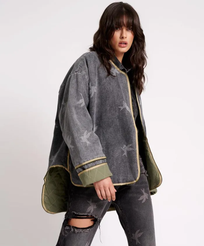 One Teaspoon Denim Jackets Women Quilted Jean Jacket 8211 The Bower Reversible