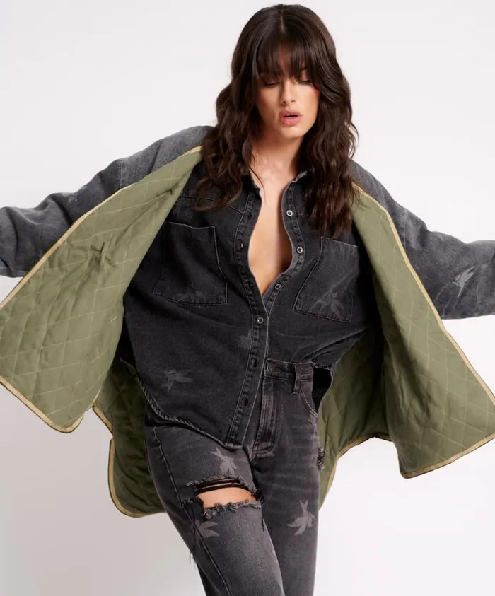 One Teaspoon Denim Jackets Women Quilted Jean Jacket 8211 The Bower Reversible