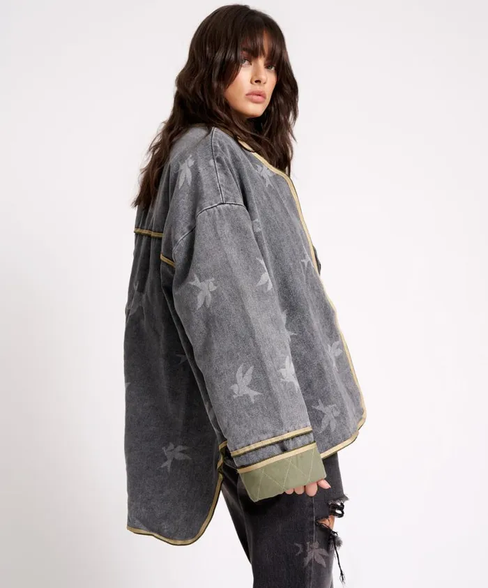 One Teaspoon Denim Jackets Women Quilted Jean Jacket 8211 The Bower Reversible
