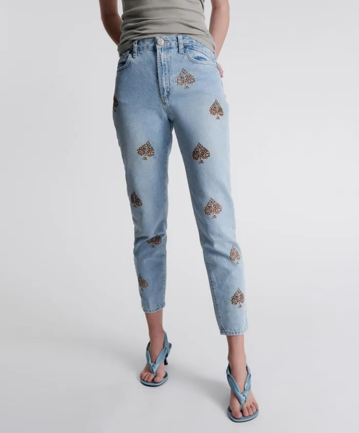 One Teaspoon Denim Jeans Women Aced Legend High Waist Mom Fit Jeans
