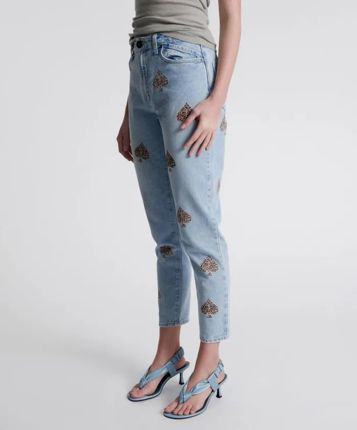 One Teaspoon Denim Jeans Women Aced Legend High Waist Mom Fit Jeans
