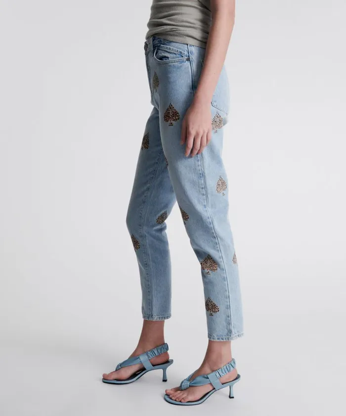 One Teaspoon Denim Jeans Women Aced Legend High Waist Mom Fit Jeans