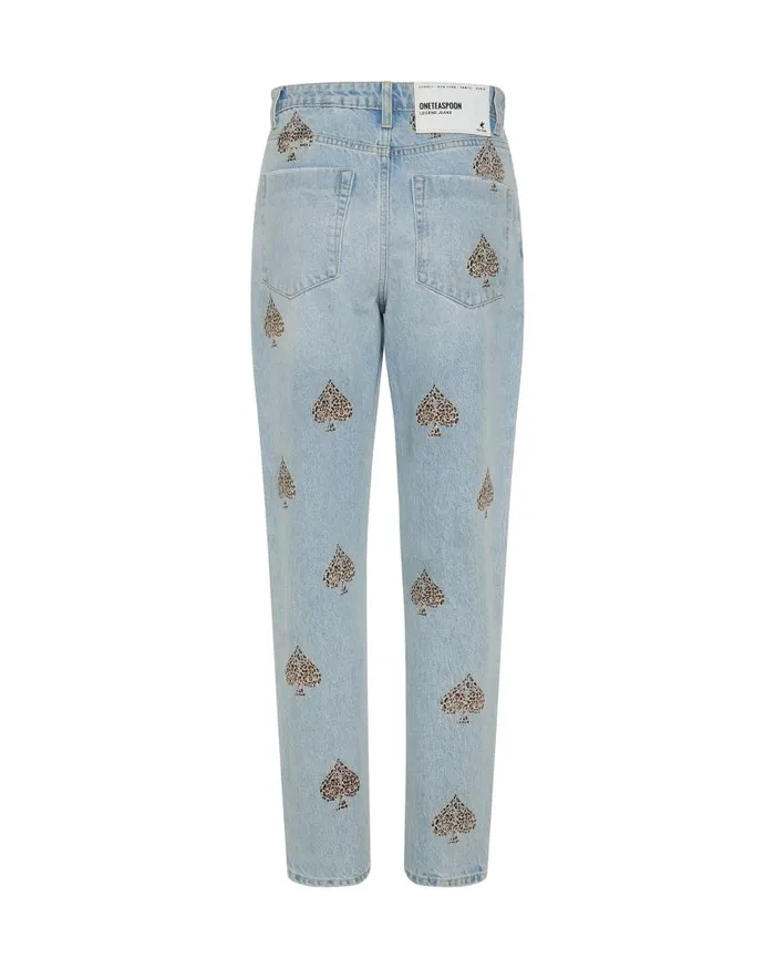 One Teaspoon Denim Jeans Women Aced Legend High Waist Mom Fit Jeans