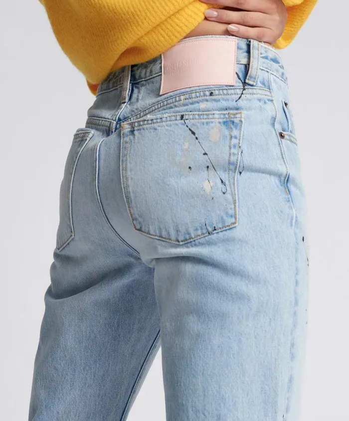 One Teaspoon Denim Jeans Women Artiste Charlie Slim High Waist Flared Jeans