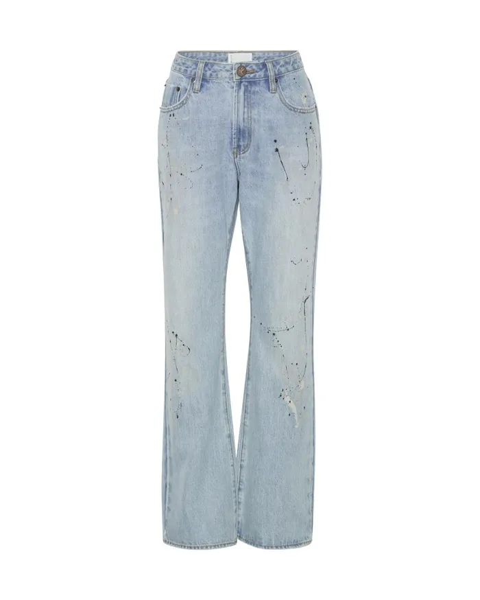 One Teaspoon Denim Jeans Women Artiste Charlie Slim High Waist Flared Jeans