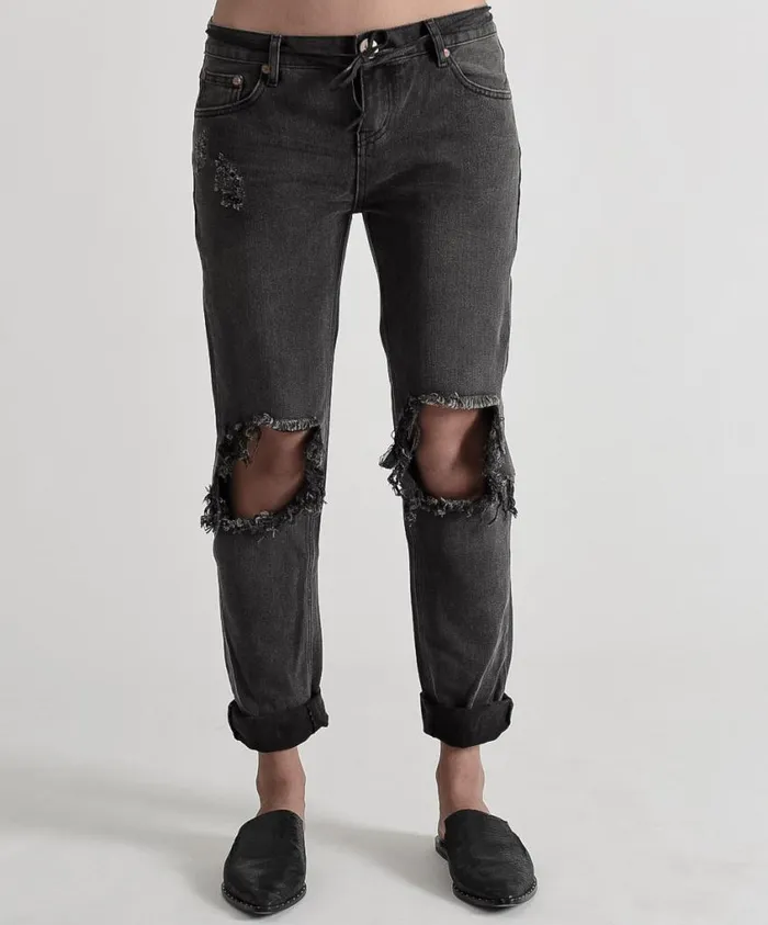 One Teaspoon Denim Jeans Women Basalt Black Awesome Baggies 8211 Denim Jeans