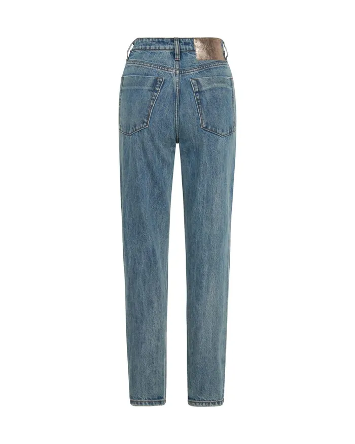 One Teaspoon Denim Jeans Women Berlin Blue Legend High Waist Mom Jeans