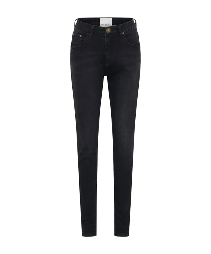 One Teaspoon Denim Jeans Women Black Ink Freebirds Ii High Waist Fitted Jeans