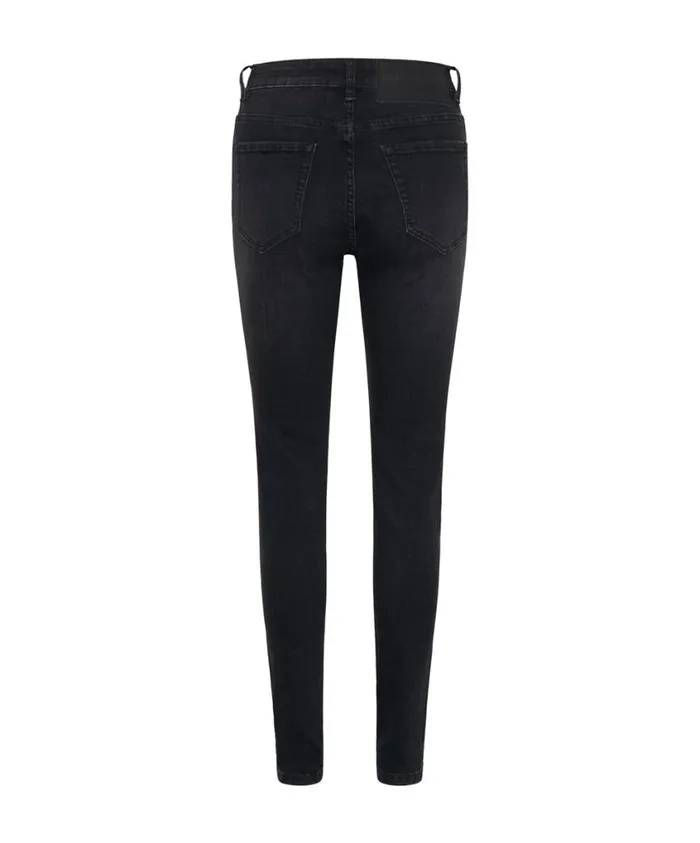 One Teaspoon Denim Jeans Women Black Ink Freebirds Ii High Waist Fitted Jeans