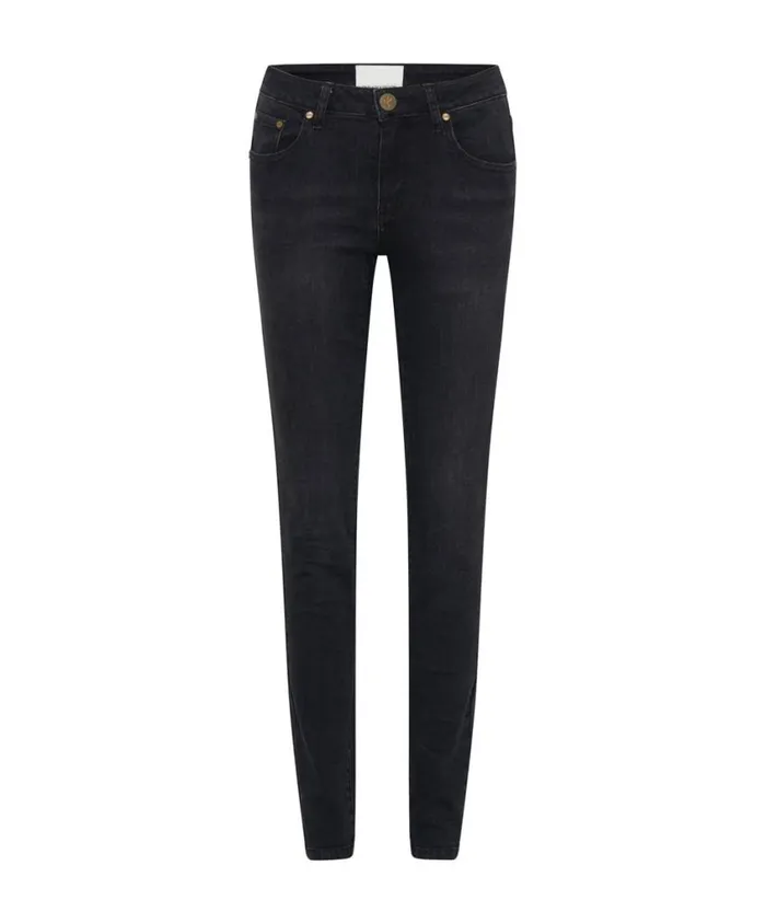One Teaspoon Denim Jeans Women Black Ink Freebirds Ii Low Waist Fitted Jeans