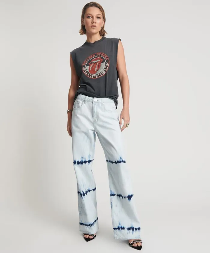 One Teaspoon Denim Jeans Women Bleached Jeans 8211 Mid Waist Wide Leg Jackson Jeans USA One Teaspoon Denim Jeans Women Bleached Jeans 8211 Mid Waist Wide Leg Jackson Jeans USA