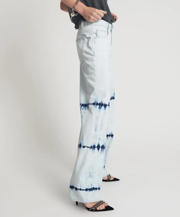 One Teaspoon Denim Jeans Women Bleached Jeans 8211 Mid Waist Wide Leg Jackson Jeans USA