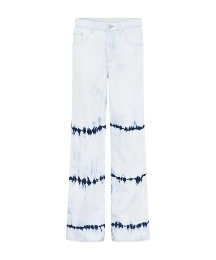 One Teaspoon Denim Jeans Women Bleached Jeans 8211 Mid Waist Wide Leg Jackson Jeans USA
