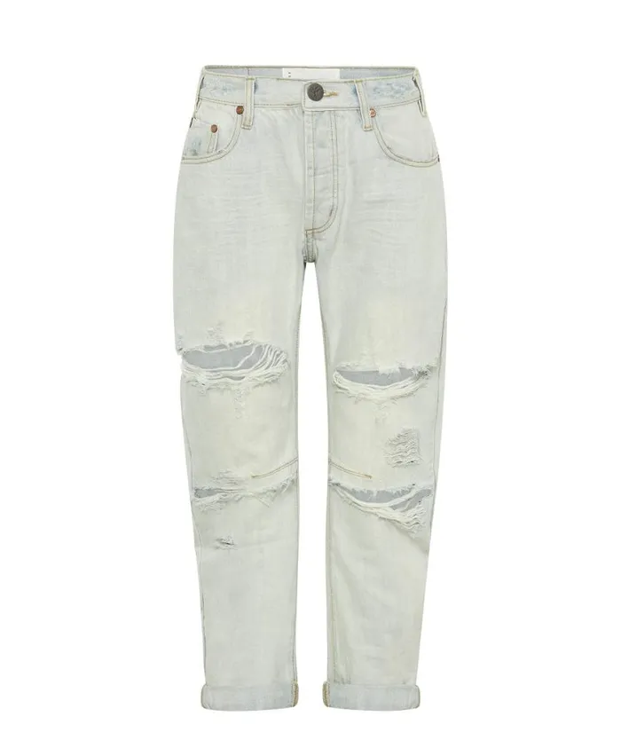 One Teaspoon Denim Jeans Women Brando Trashed Saints Boyfriend Jeans