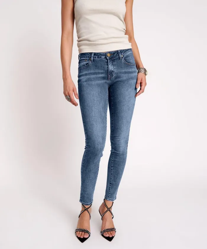 One Teaspoon Denim Jeans Women Classic Blue Freebirds Ii Low Waist Skinny Jeans