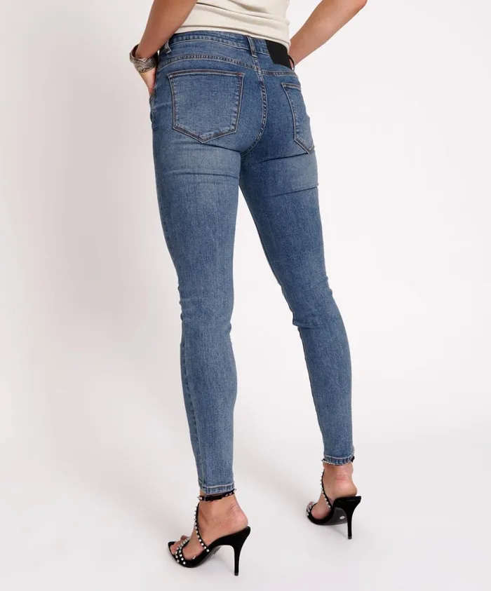 One Teaspoon Denim Jeans Women Classic Blue Freebirds Ii Low Waist Skinny Jeans