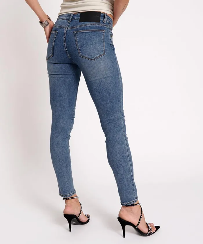 One Teaspoon Denim Jeans Women Classic Blue Freebirds Ii Low Waist Skinny Jeans