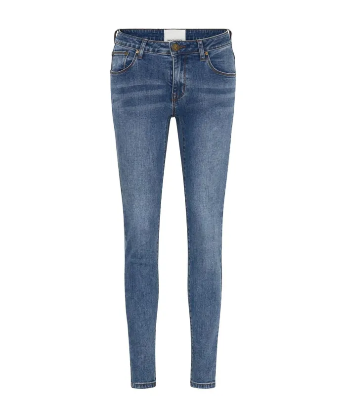 One Teaspoon Denim Jeans Women Classic Blue Freebirds Ii Low Waist Skinny Jeans