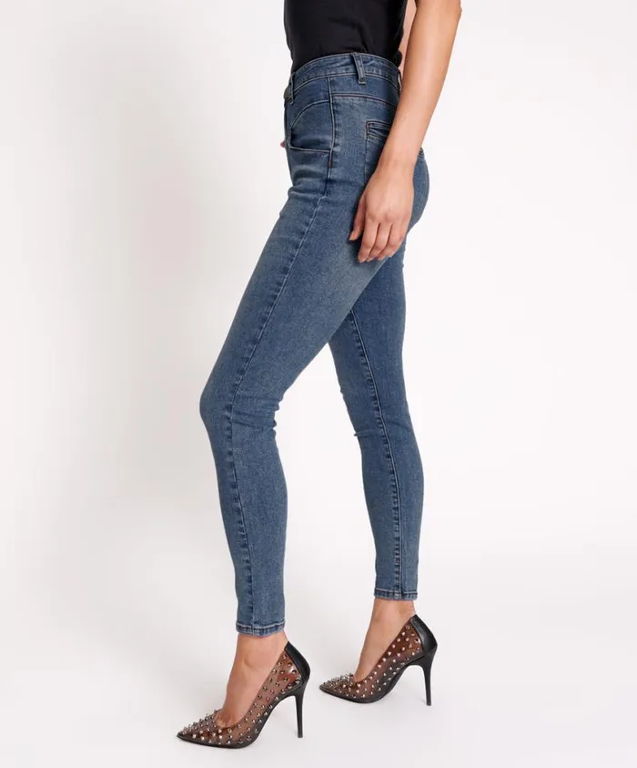One Teaspoon Denim Jeans Women Classic Blue Preachers High Waist Skinny Jeans
