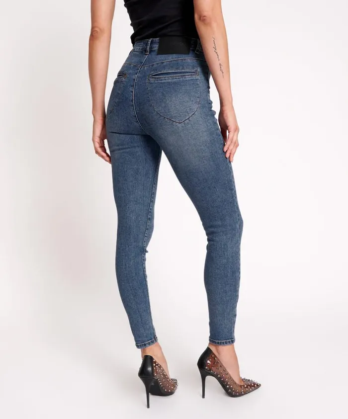 One Teaspoon Denim Jeans Women Classic Blue Preachers High Waist Skinny Jeans