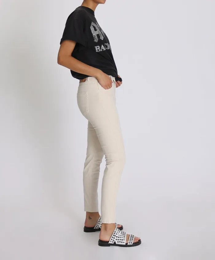 One Teaspoon Denim Jeans Women Cream Freebirds II High Waist Skinny Jean