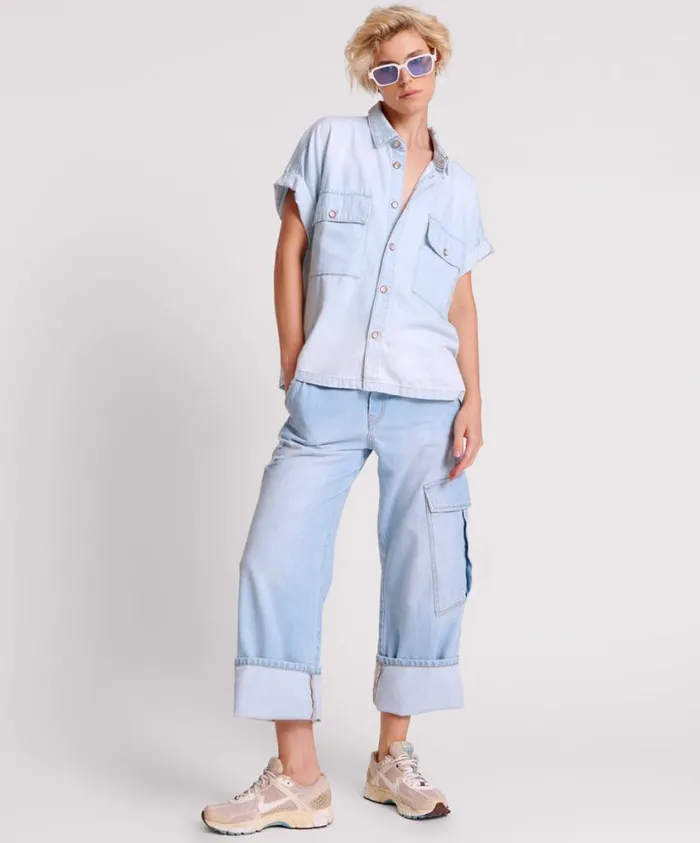 One Teaspoon Denim Jeans Women Cyber Blue New Fictions Low Waist Utility Jeans One Teaspoon Denim Jeans Women Cyber Blue New Fictions Low Waist Utility Jeans